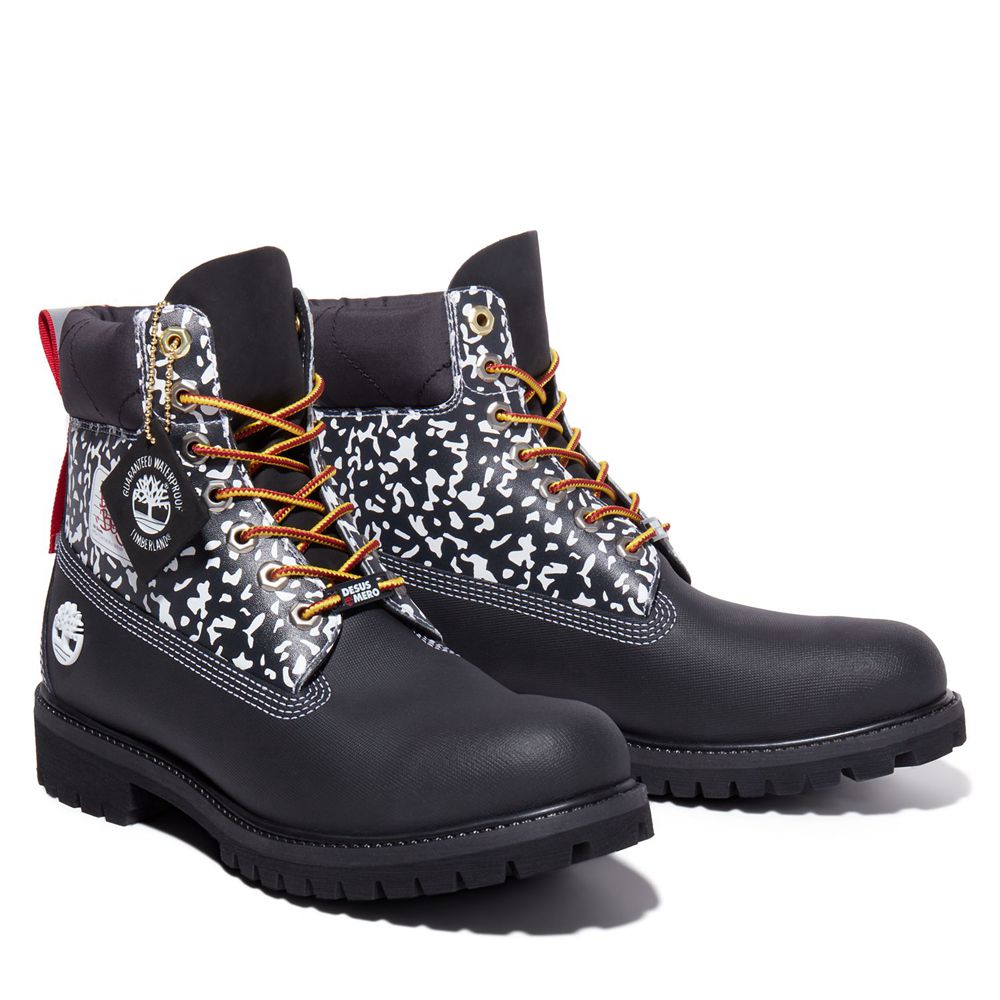 Bototos Timberland Hombre 6-Inch Desus & Mero X Waterproof Negras/Blancas - Chile SIE-678910